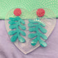 Chunky Matisse- inspired Seaweed Coral shape Christmas Mistletoe Earring mold