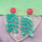 Chunky Matisse- inspired Seaweed Coral shape Christmas Mistletoe Earring mold