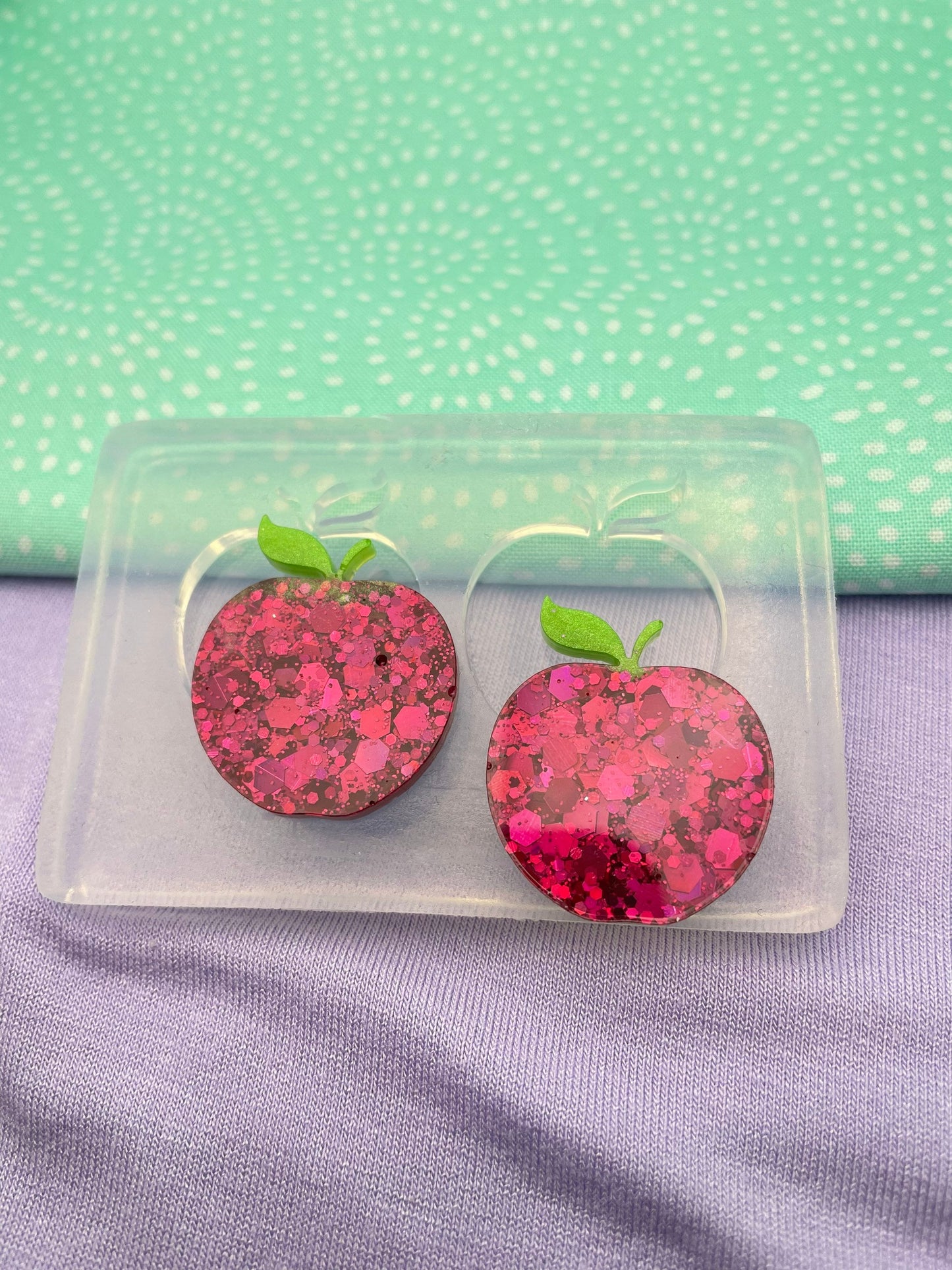 Pink Lady Apple Earring Pendant Jewellery Mold