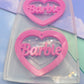 5cm Barbie Slogan Heart Dangle Earring Mold