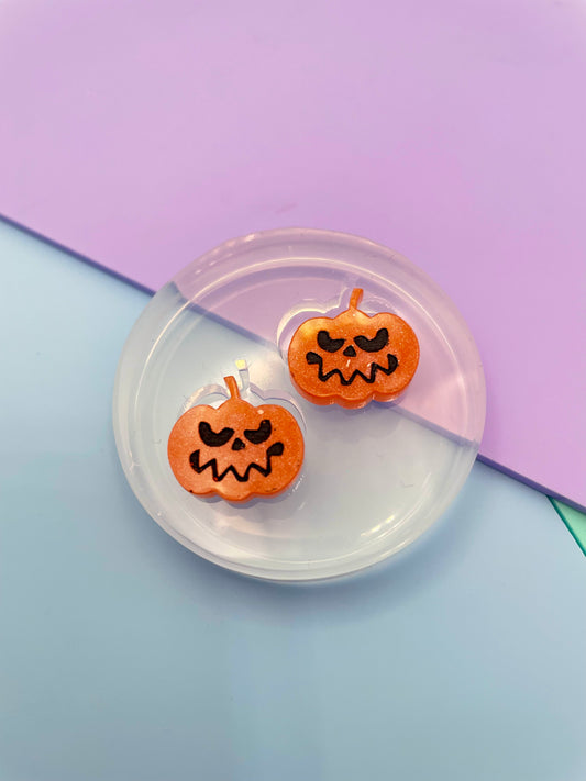 Mini Halloween Scary Pumpkin Stud Earring Mold