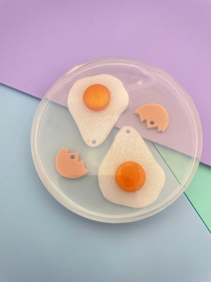 Sunny-side-up Egg Easter Dangle Earring Mold