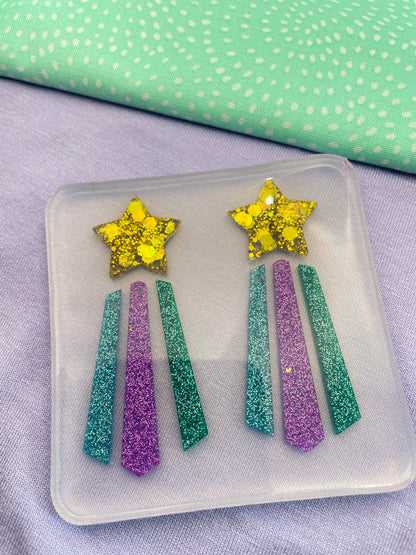 Long Shooting Star dangle earring mold space travel