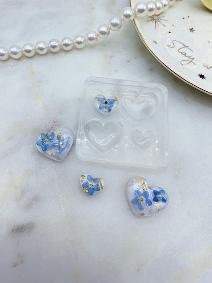 Mini Predomed Heart Duo Stud Mold