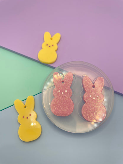 Small Peeps Bunny Easter Dangle Earring Mold