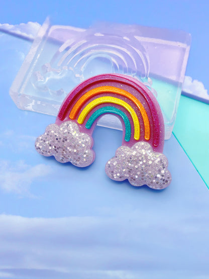 Layered Rainbow Cloud Brooch Multi-use Mold