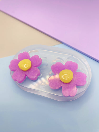 2.5 cm Retro Flower Stud Earring Mold