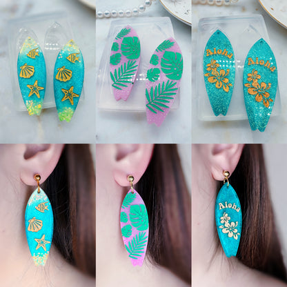 6cm Surfboard Dangle Earring Keychain Mold