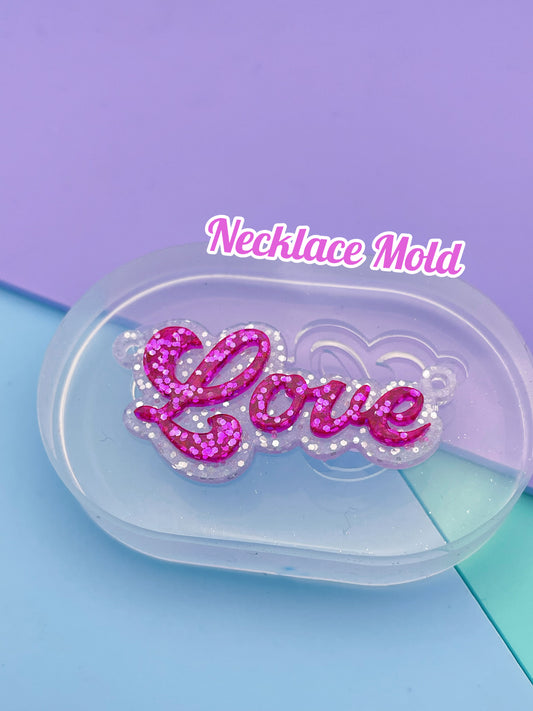 4.2 cm Layered Retro Love Slogan Necklace Mold