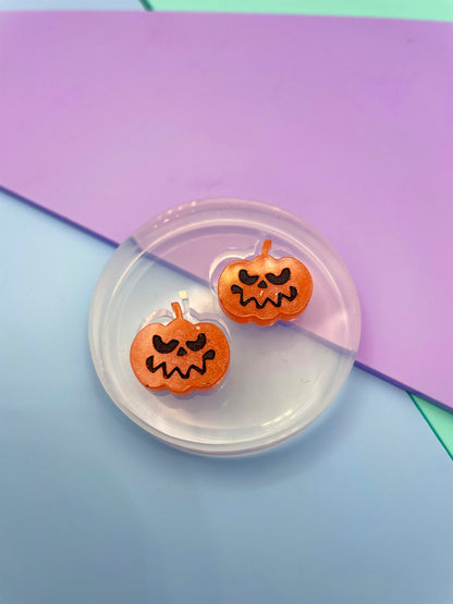 Mini Halloween Scary Pumpkin Stud Earring Mold