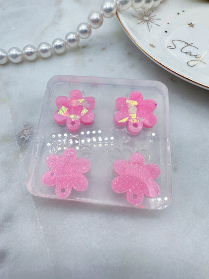 Predrilled Flower Earring Stud Topper Mold