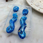 Pre domed Predrilled Squiggles wavy Dangle Earring Mold