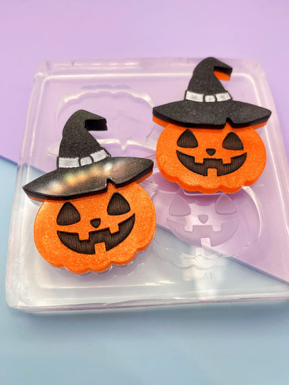 4cm Pumpkin with Hat Multi-use brooch dangle earring hairclip keychain mold