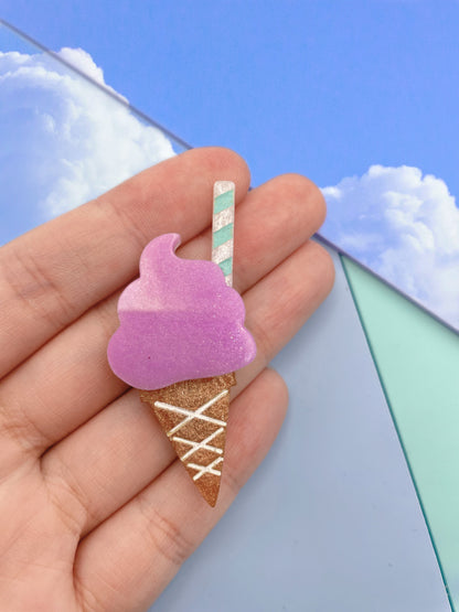 Small Ice Cream Hairclip Brooch Mold