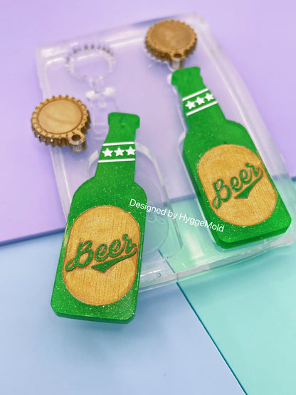 5cm Beer Bottle Dangle Earring Mold