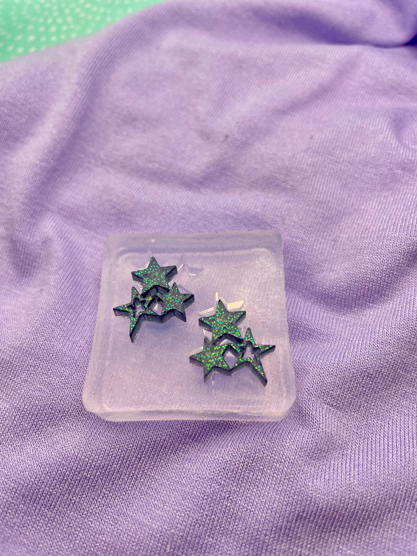 Triple Star Cluster Stud Earring Mold