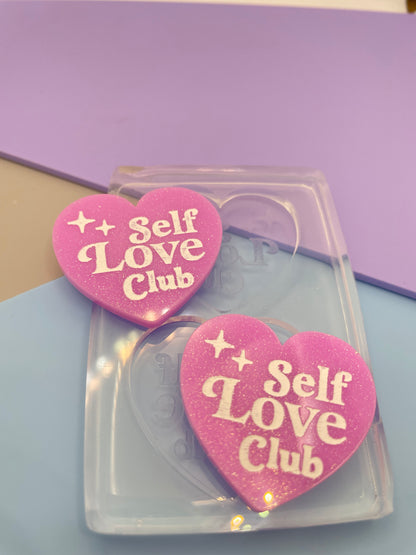 Self-love club heart Brooch Dangle Earring Mold