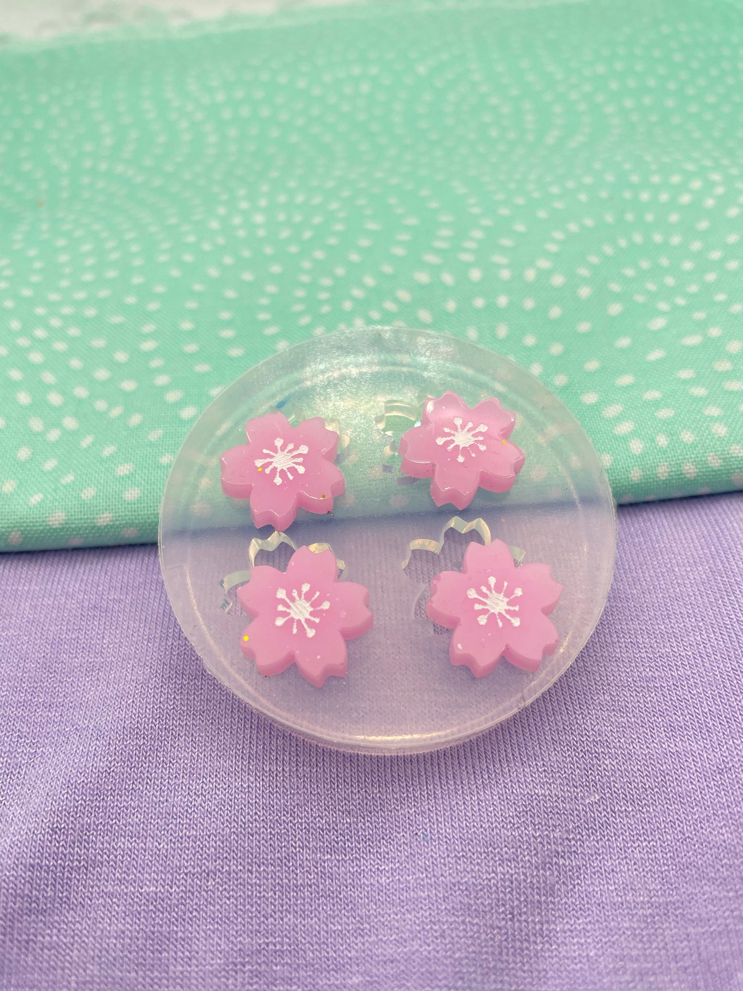 Mini Japanese Sakura Flower Stud Earring Mold