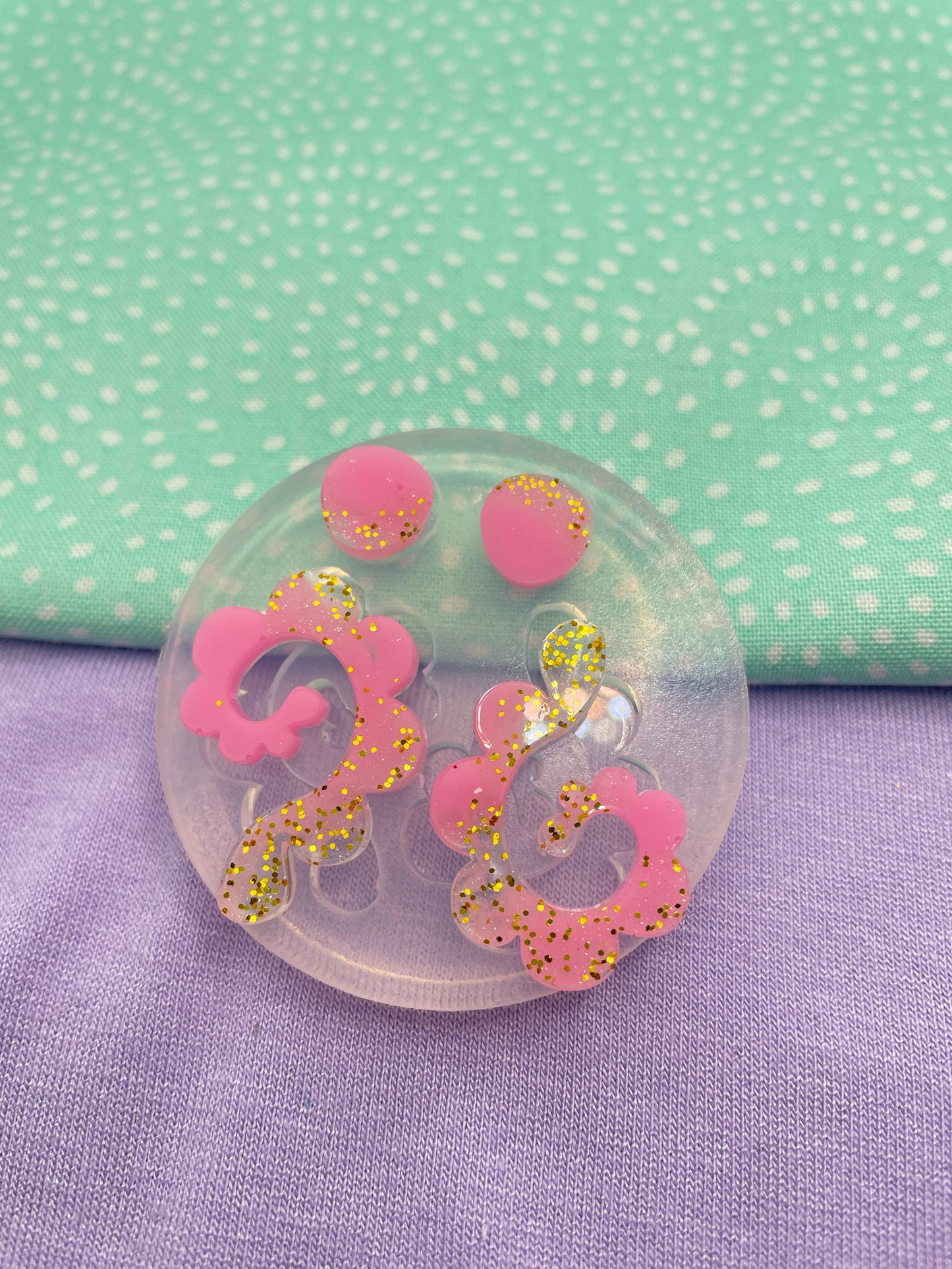 Matisse-inspired Spiral Algae Dangle/ Stud Earring Mould Silicone Mold