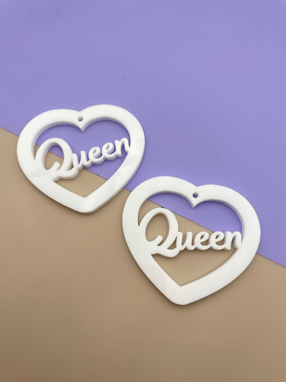 5cm Queen Heart Dangle Earring Mold