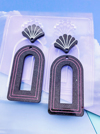 Art Deco Shell Archway Dangle Earring Mold