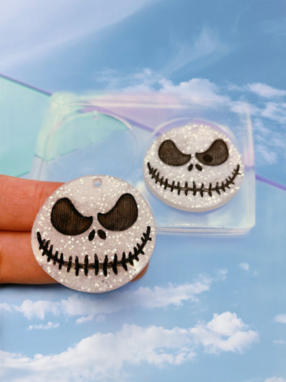 3cm Jack Skellington Skull Halloween Dangle Earring Mold Keychain mould