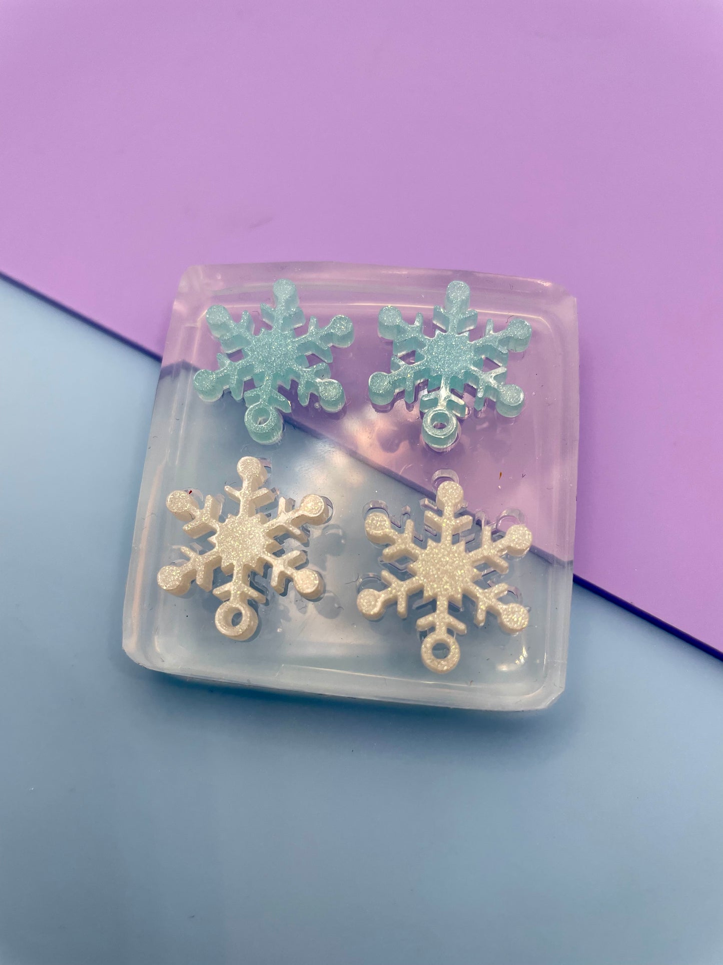 1.8cm Snowflake Earring Stud Topper Mold