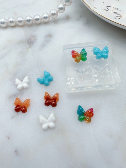 Tiny 1cm 3D butterfly Stud Earring Mold