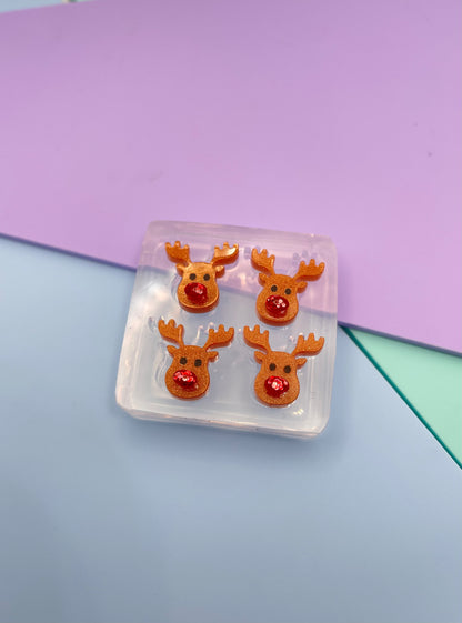 Mini Reindeer Christmas Winter Stud Earring Mold