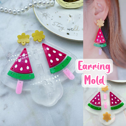 Watermelon Popsicle Dangle Earring Mold