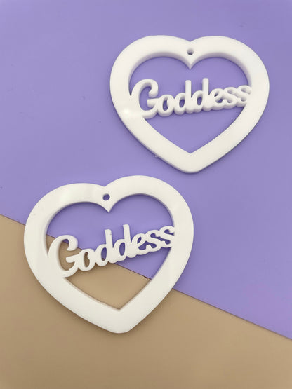 5cm Goddess Heart Dangle Earring Mold