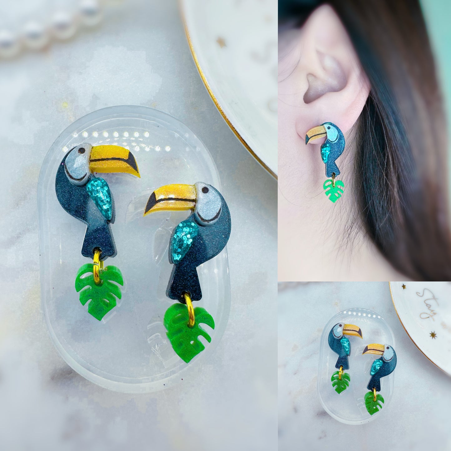Small Toucan Stud Earring Mold