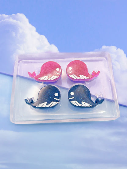 1.8 cm little whale stud earring mold