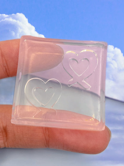 Mini Open Heart Knot Stud Earring Mold