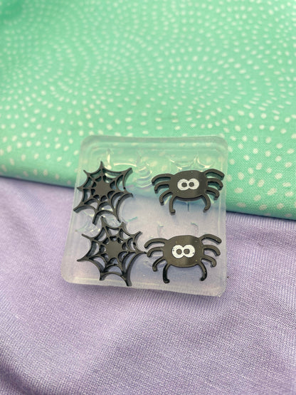 Mini Spider Stud or Small dangle earring mold Halloween Special