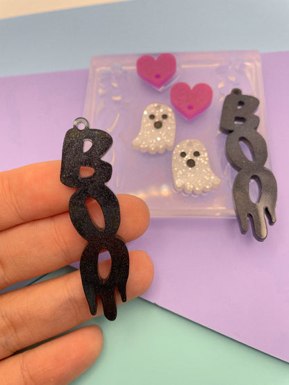 Boo heart Ghost Set Dangle Earring Mold