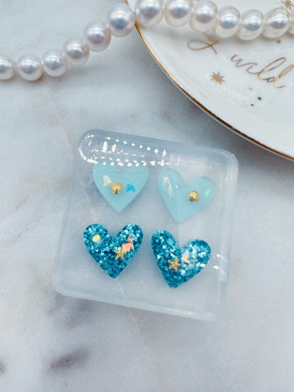 Predomed 1.5 cm Heart Stud Earring Mold