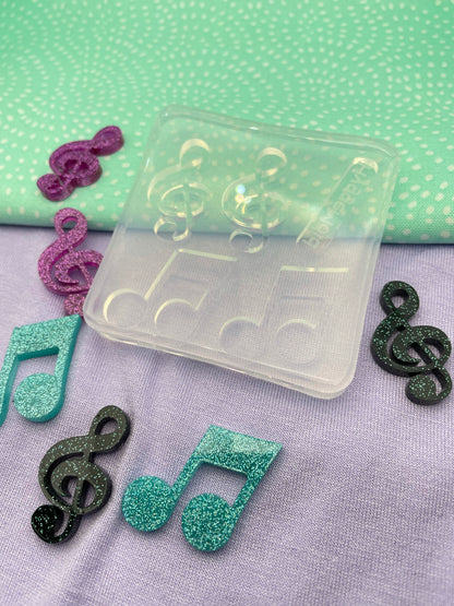 Music Notation Treble Clef Quaver Note Earring Mold