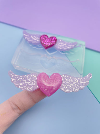 Winged Heart Necklace and Brooch Combo Mold