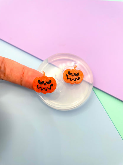 Mini Halloween Scary Pumpkin Stud Earring Mold