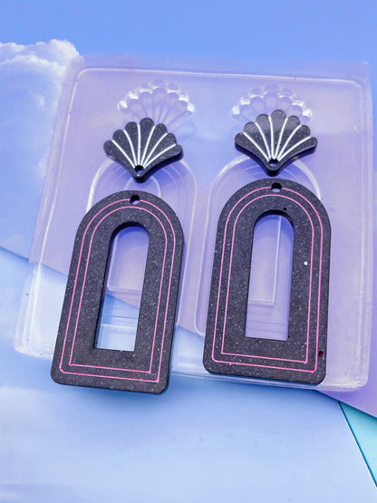 Art Deco Shell Archway Dangle Earring Mold