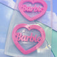5cm Barbie Slogan Heart Dangle Earring Mold
