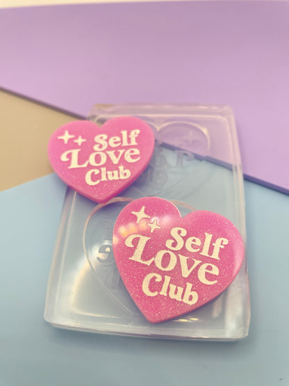 Self-love club heart Brooch Dangle Earring Mold