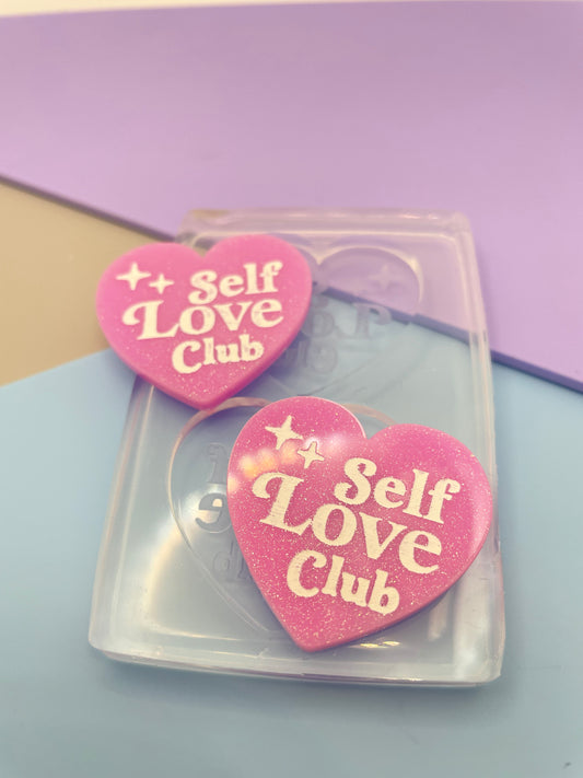 Self-love club heart Brooch Dangle Earring Mold