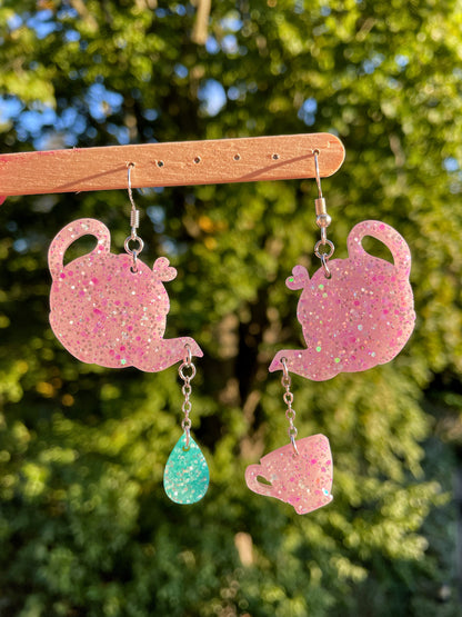 Tea Pot and Tea Cup Set Dangle Earring Mold