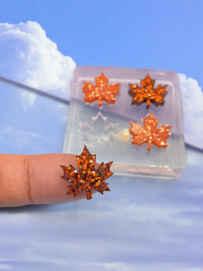 Mini Autumn Maple Leaf Stud Mold