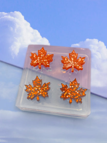 Mini Autumn Maple Leaf Stud Mold