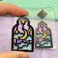 Celestial Stained Glass Window Frame Dangle Earring Mold Gothic