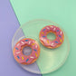 Sweet Donut Statement Stud or Spinner hoop charm earring mold