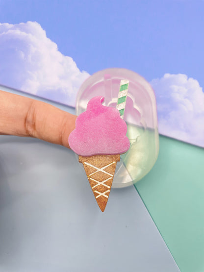 Small Ice Cream Hairclip Brooch Mold